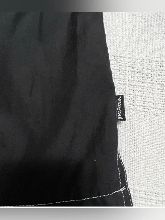 Prana Black Wide-Leg Capris with Contrast Stitching - Picture 10 of 10